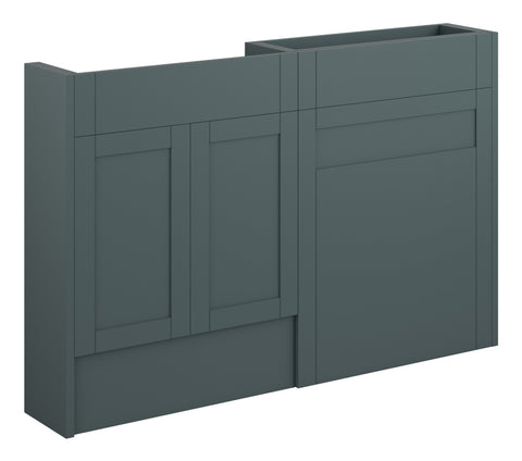Abakan 1236mm Slim Basin & WC Unit Pack - Matt Green Camo (Grey Cab)