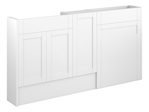 Abakan 1536mm Slim Basin  WC & 1 Door Unit Pack - Matt White (Grey Cab)