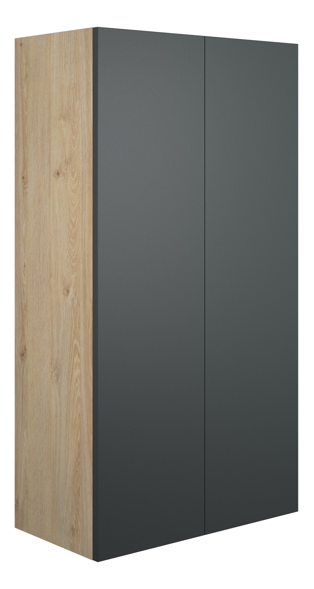 Eder 600mm Standard 2 Door Storage Unit - Matt Graphite Grey (Oak Cab)
