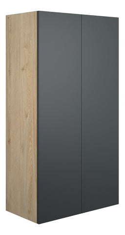 Eder 600mm Standard 2 Door Storage Unit - Matt Graphite Grey (Oak Cab)