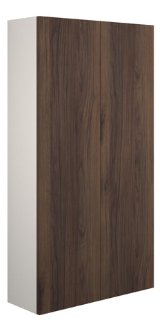 Eder 600mm Slim 2 Door Storage Unit - Warm Walnut (Grey Cab)