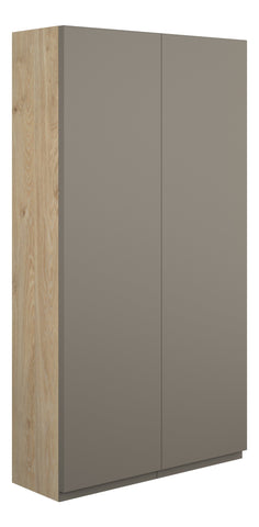 Cauvery 600mm Slim 2 Door Storage Unit - Matt Stone (Oak Cab)