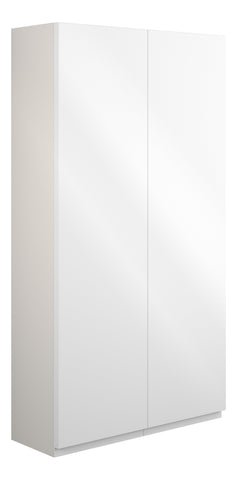 Cauvery 600mm Slim 2 Door Storage Unit - White Gloss (Grey Cab)
