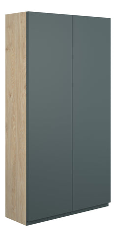 Cauvery 600mm Slim 2 Door Storage Unit - Matt Green Camo (Oak Cab)
