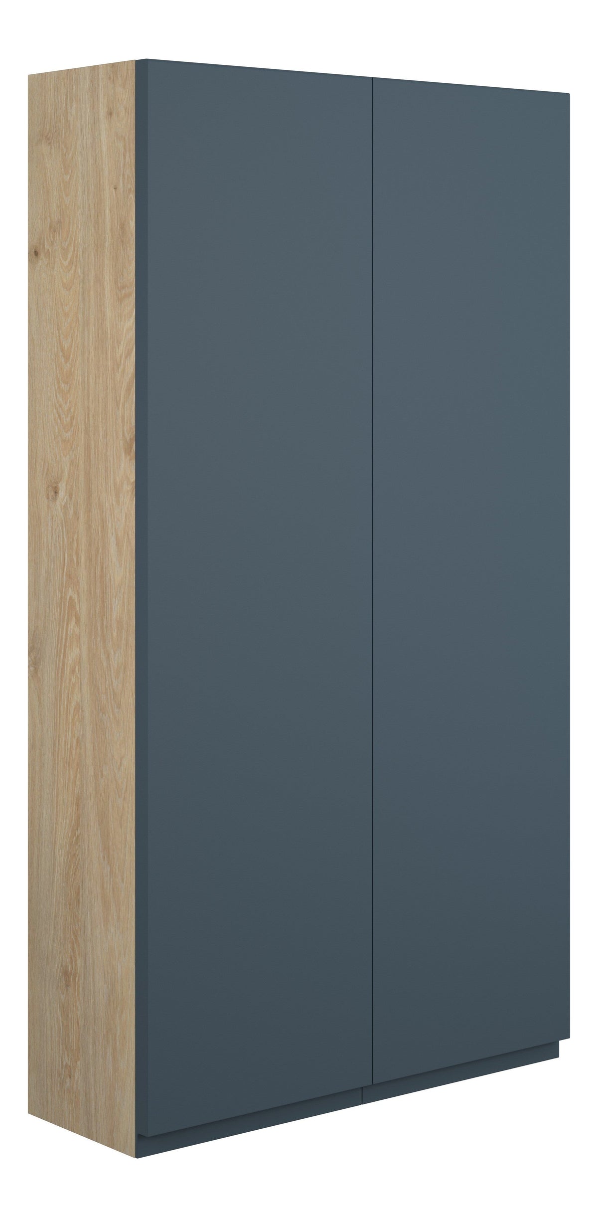 Cauvery 600mm Slim 2 Door Storage Unit - Matt Arley Blue (Oak Cab)