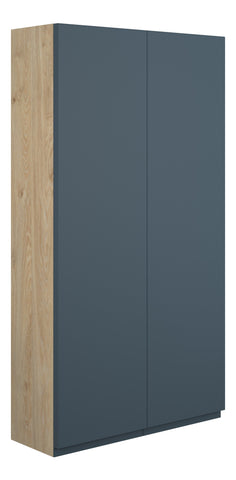 Cauvery 600mm Slim 2 Door Storage Unit - Matt Arley Blue (Oak Cab)