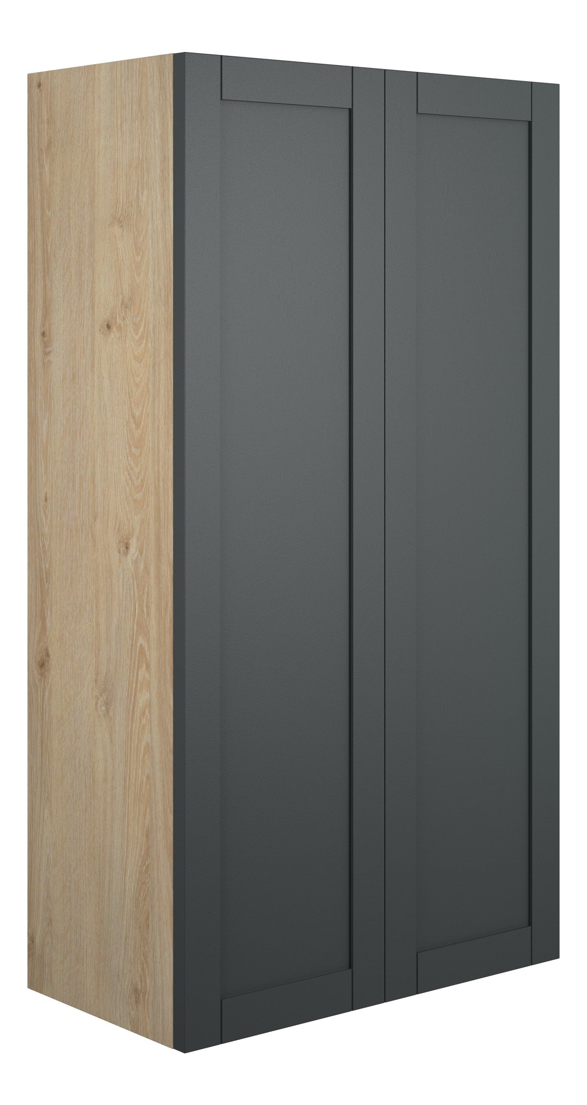 Abakan 600mm Standard 2 Door Storage Unit - Matt Graphite Grey (Oak Cab)