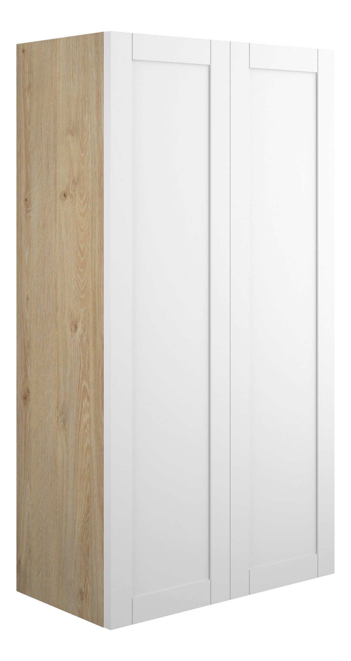 Abakan 600mm Standard 2 Door Storage Unit - Matt White (Oak Cab)
