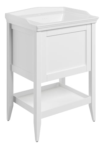 Didessa 650mm Floor Standing 1 Drawer Basin Unit w/Basin - Matt White