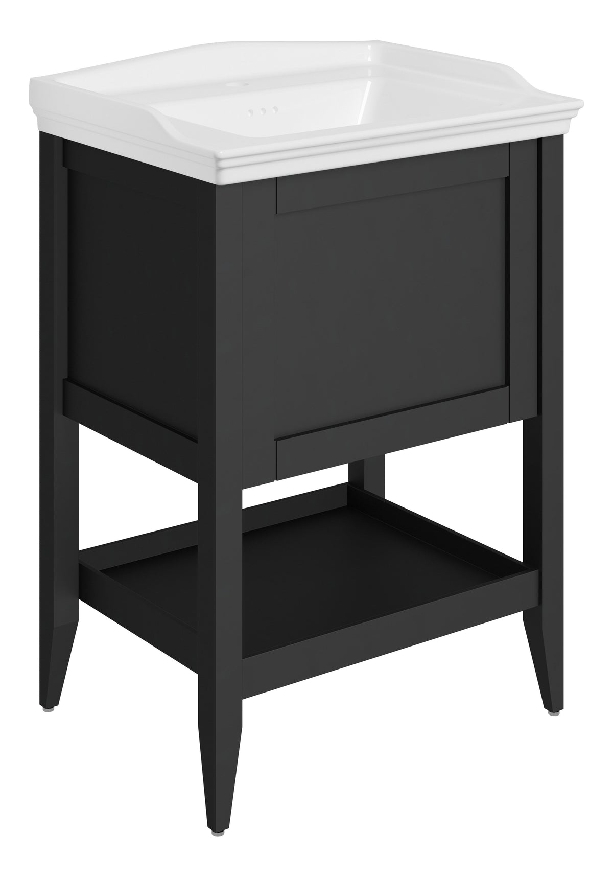 Didessa 650mm Floor Standing 1 Drawer Basin Unit w/Basin - Matt Anthracite