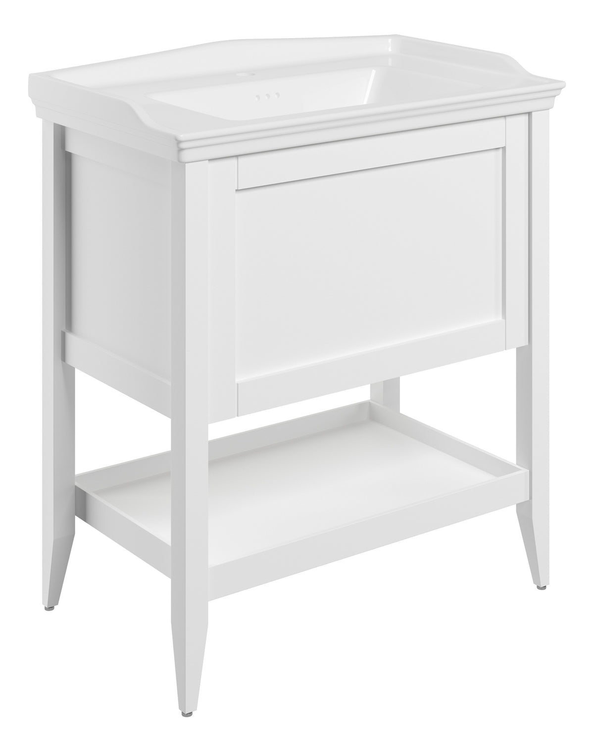 Didessa 800mm Floor Standing 1 Drawer Basin Unit w/Basin - Matt White