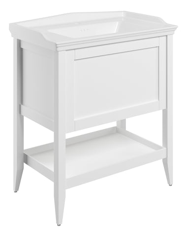 Didessa 800mm Floor Standing 1 Drawer Basin Unit w/Basin - Matt White