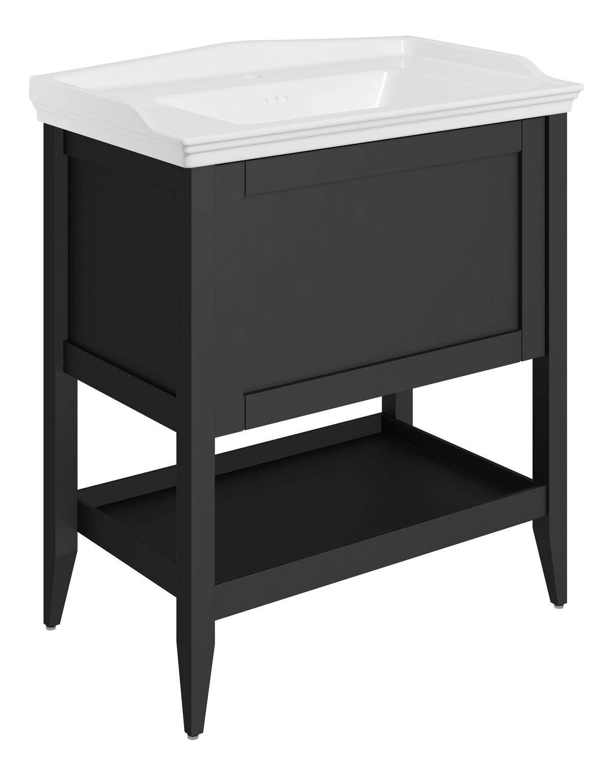 Didessa 800mm Floor Standing 1 Drawer Basin Unit w/Basin - Matt Anthracite