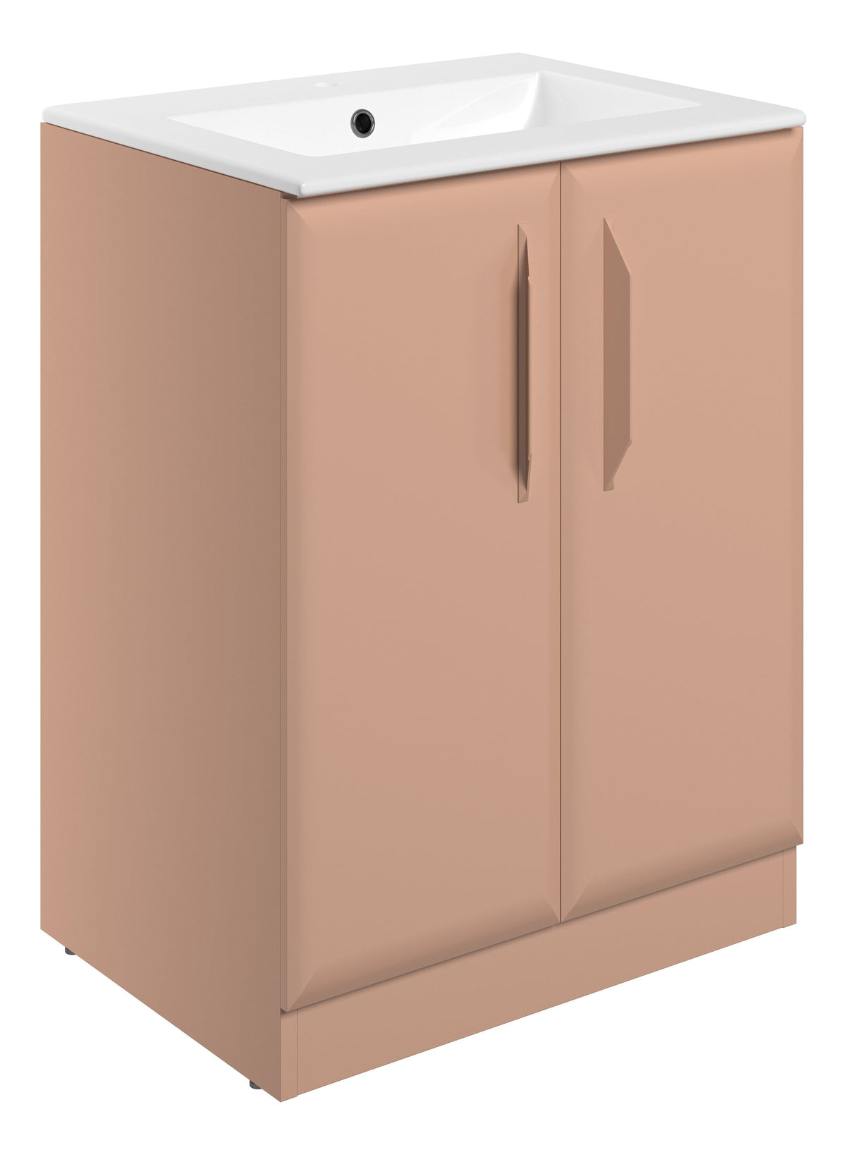 Miramichi 615mm Floor Standing 2 Door Basin Unit w/1TH Basin - Matt Apricot