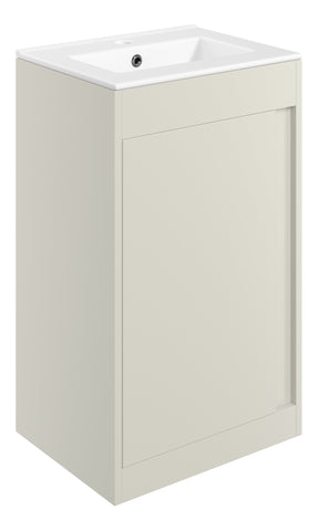 Elchaig 510mm Floor Standing Unit Inc. Basin - Matt Latte