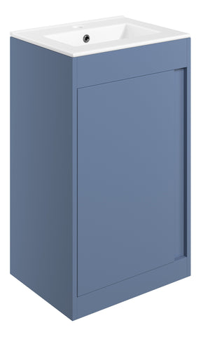 Elchaig 510mm Floor Standing Unit Inc. Basin - Matt Misty Blue