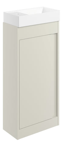 Elchaig 410mm Floor Standing Unit Inc. Basin - Matt Latte