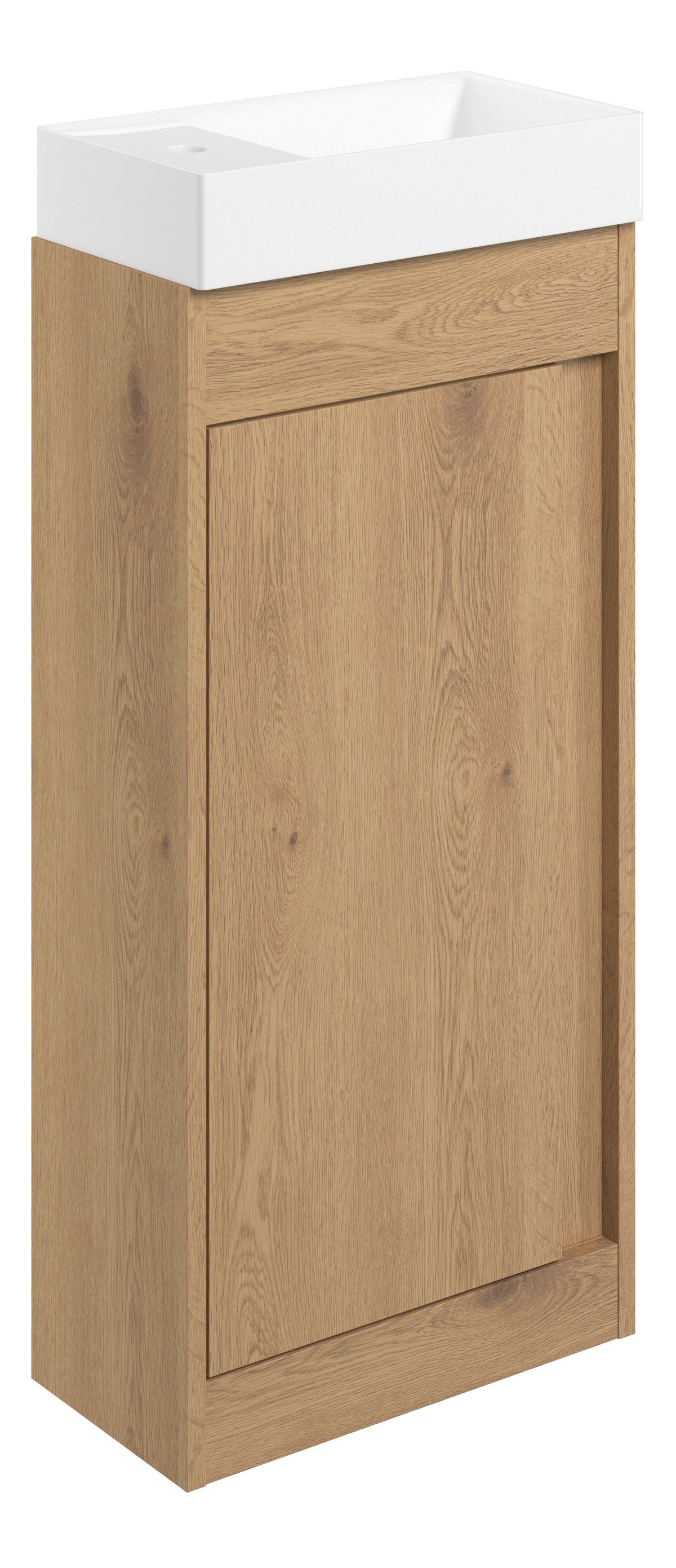 Elchaig 410mm Floor Standing Unit Inc. Basin - Seville Oak