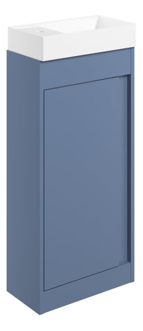 Elchaig 410mm Floor Standing Unit Inc. Basin - Matt Misty Blue
