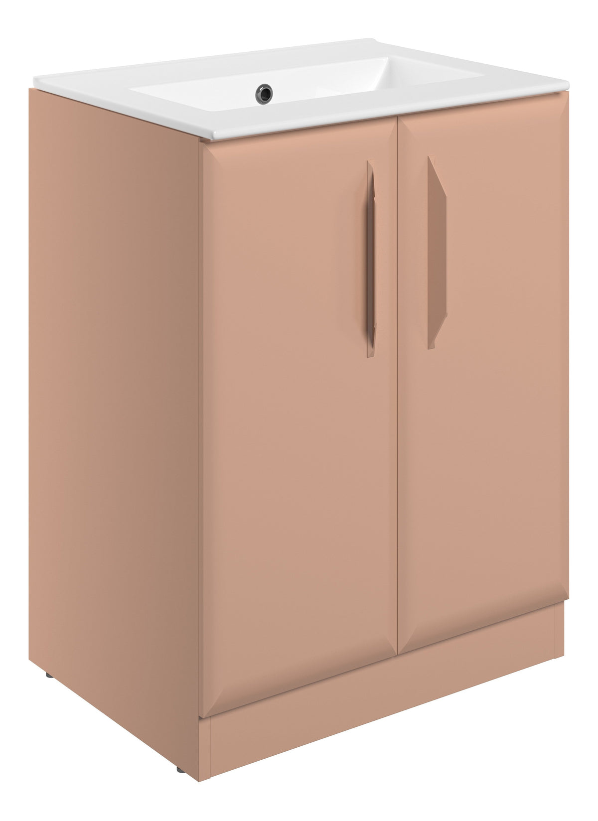 Miramichi 615mm Floor Standing 2 Door Basin Unit w/0TH Basin - Matt Apricot