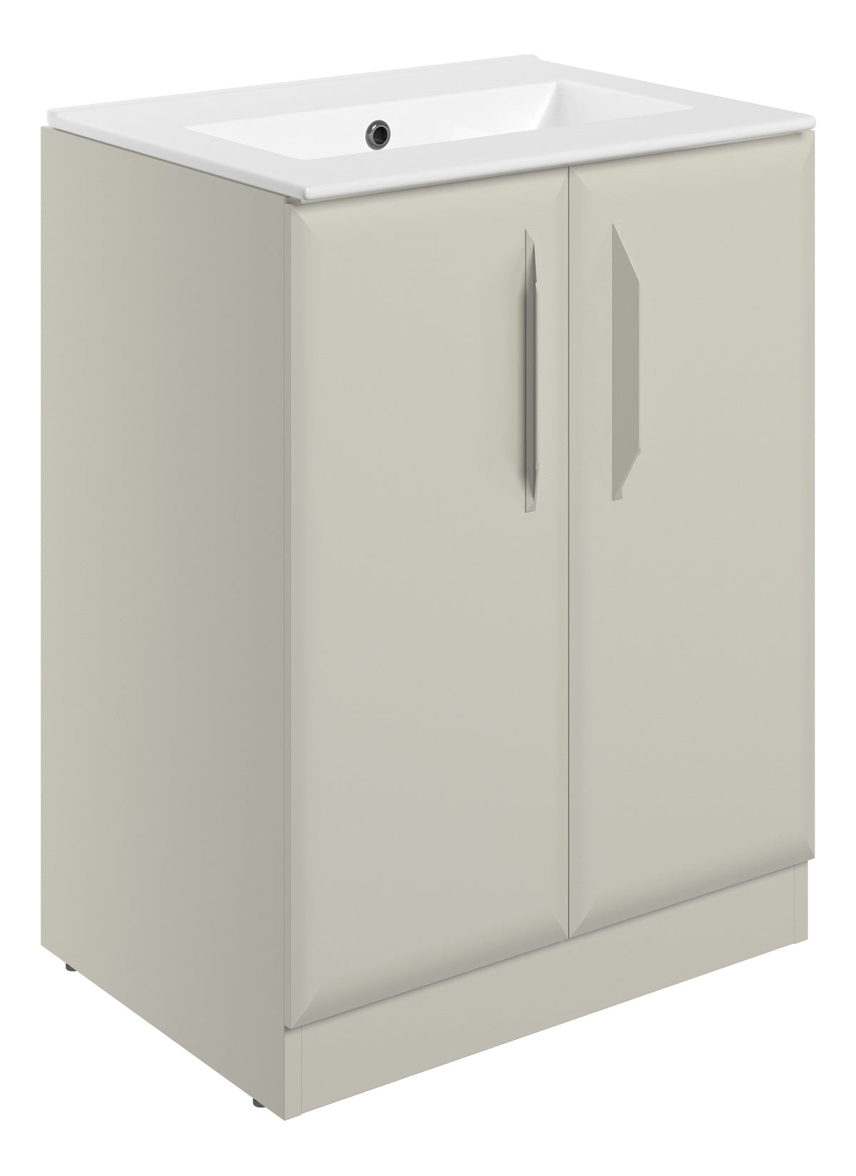 Miramichi 615mm Floor Standing 2 Door Basin Unit w/0TH Basin - Matt Latte