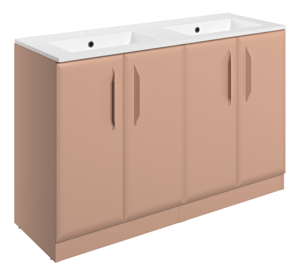 Miramichi 1210mm Floor Standing 4 Door Basin Unit w/2TH Basin - Matt Apricot