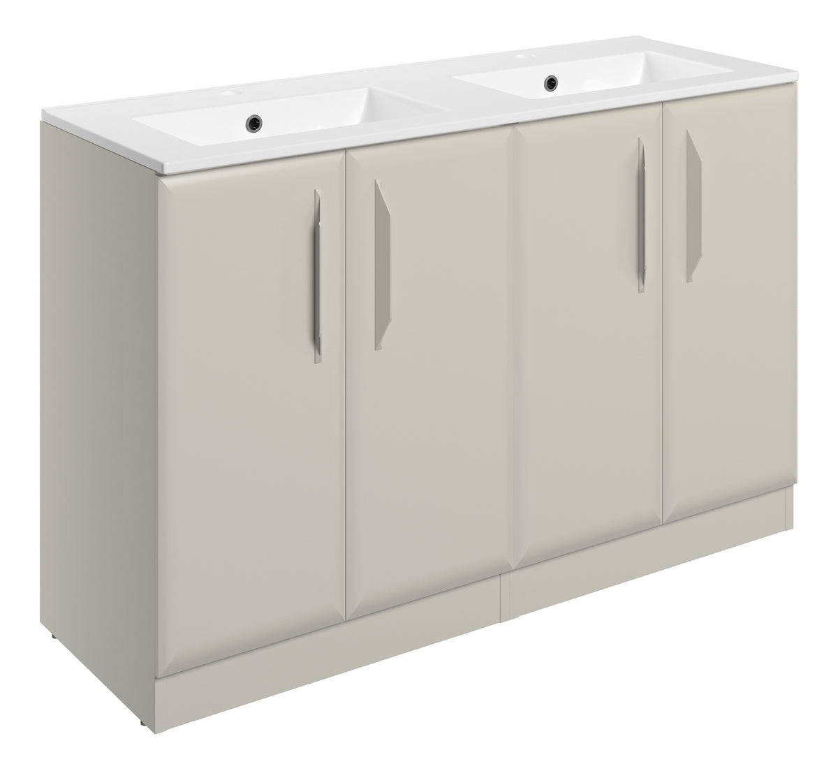 Miramichi 1210mm Floor Standing 4 Door Basin Unit w/2TH Basin - Matt Latte