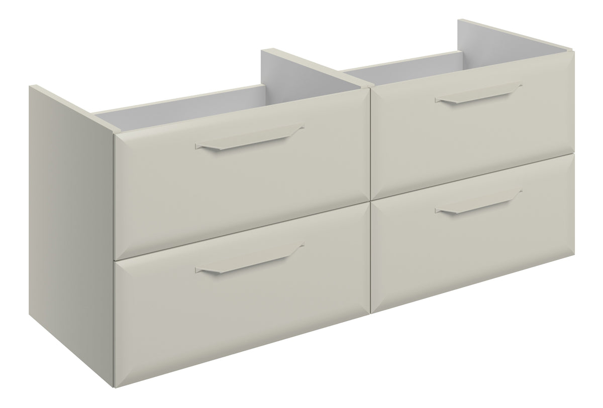 Miramichi 1200mm Wall Hung 4 Drawer Basin Unit (No Top) - Matt Latte