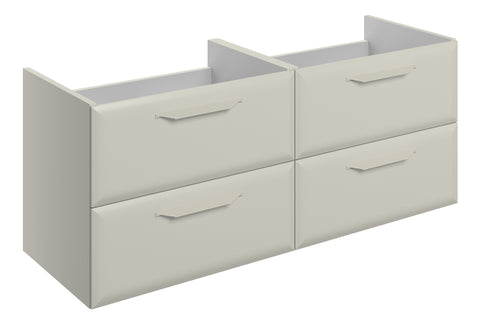 Miramichi 1200mm Wall Hung 4 Drawer Basin Unit (No Top) - Matt Latte