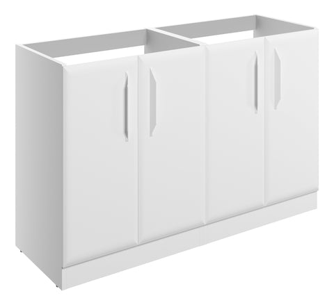 Miramichi 1200mm Floor Standing 4 Door Basin Unit (No Top) - Matt White