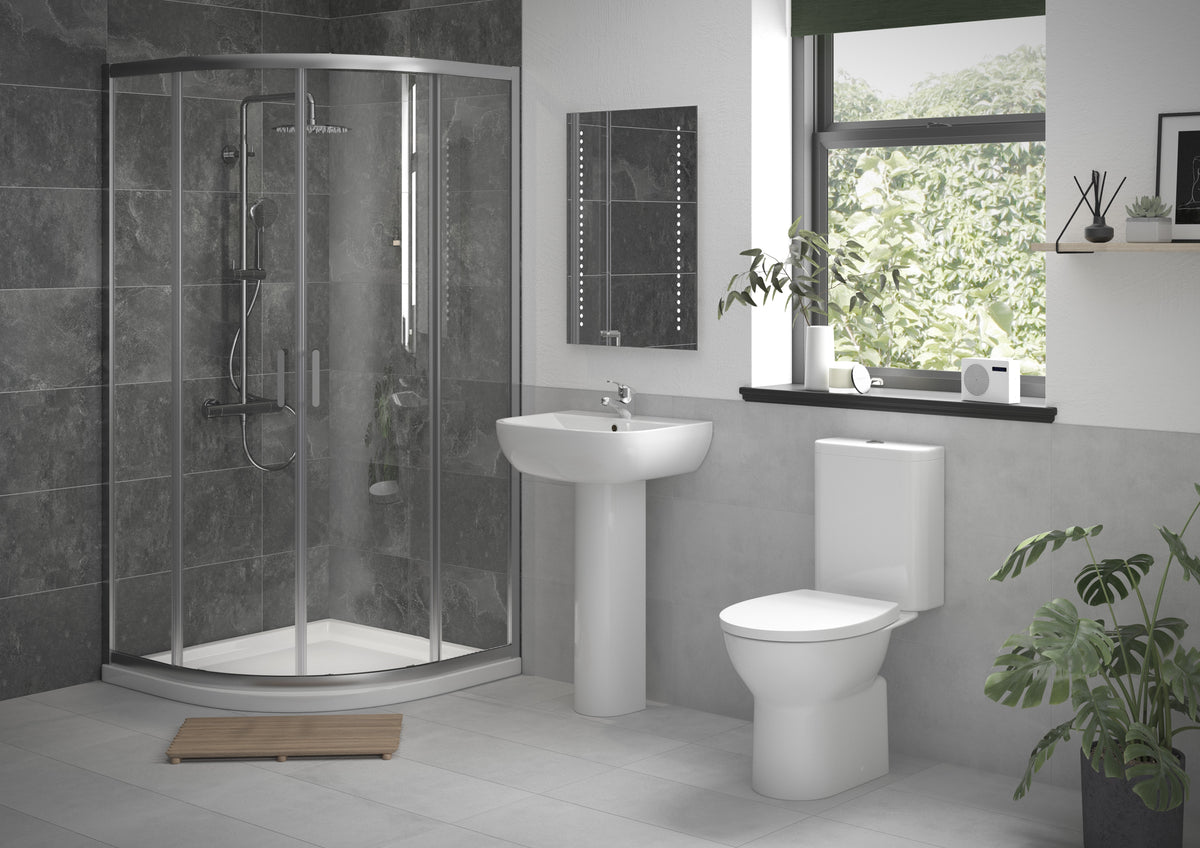 Full Suite w/900mm 2 Door Easy-Fit Quadrant & Tray