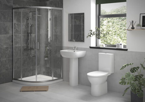 Full Suite w/900mm 2 Door Easy-Fit Quadrant & Tray