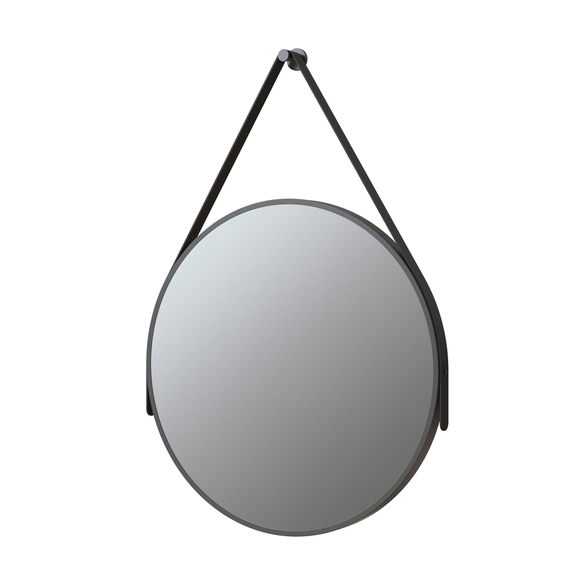 Malad 600mm Round Mirror - Matt Black