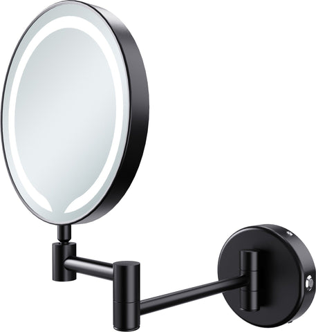 Hisho Round LED Cosmetic Mirror - Black
