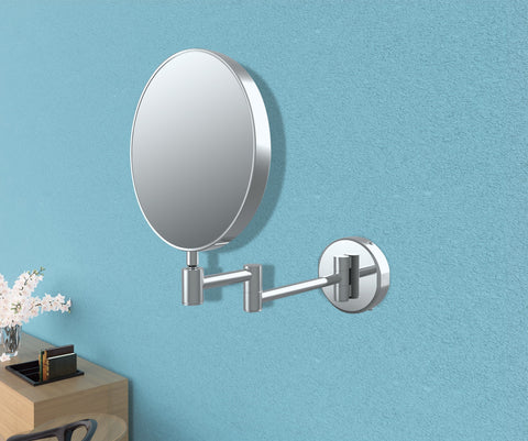 Jina Round Cosmetic Mirror - Chrome