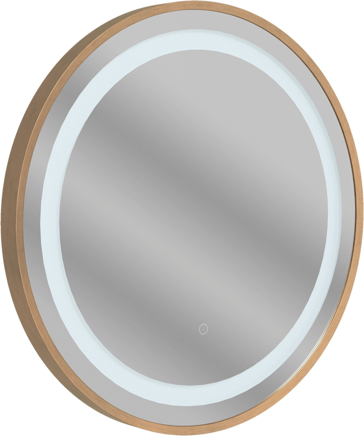 Halladale 600mm Round Front-Lit LED Mirror - Brushed Bronze