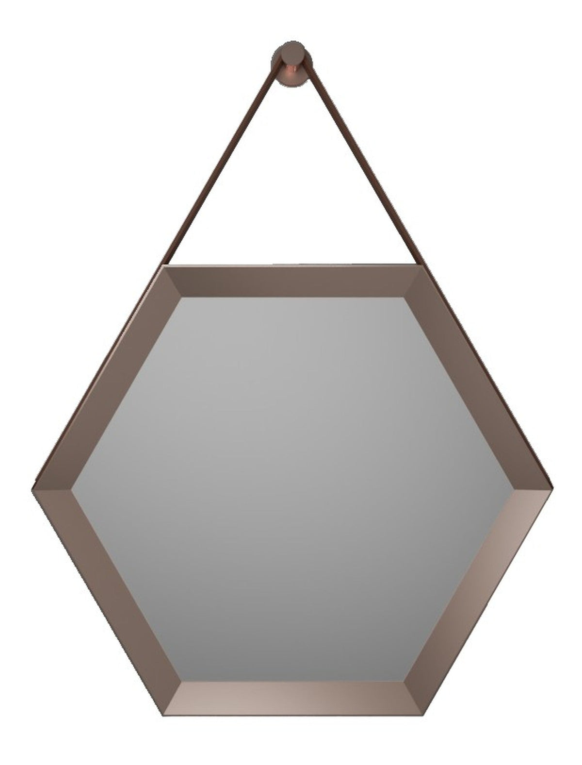 Kanawha 500x433mm Hexagonal Mirror - Bronze