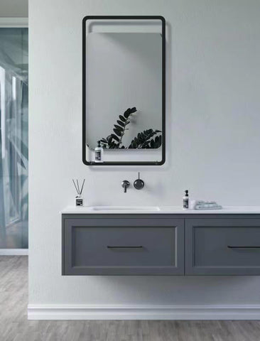 Sandsend 500mm Rectangle Mirror w/Shelf