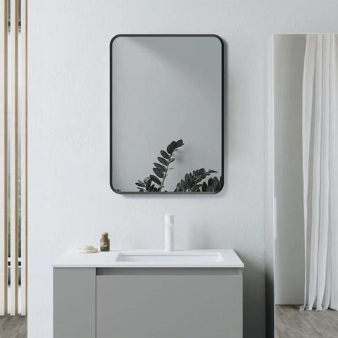 Kenfig 600x800mm Rectangle Mirror - Matt Black