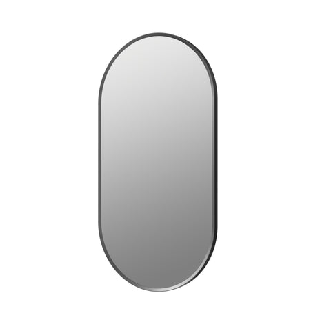 Kenfig 800x400mm Oblong Mirror - Matt Black