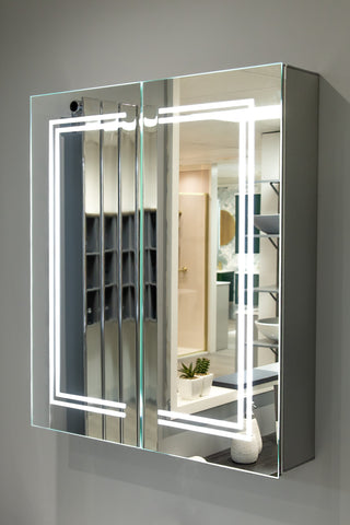 Sunrise 600mm 2 Door Front-Lit LED Mirror Cabinet
