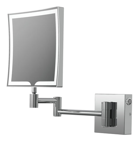 Hisho Square LED Cosmetic Mirror - Chrome