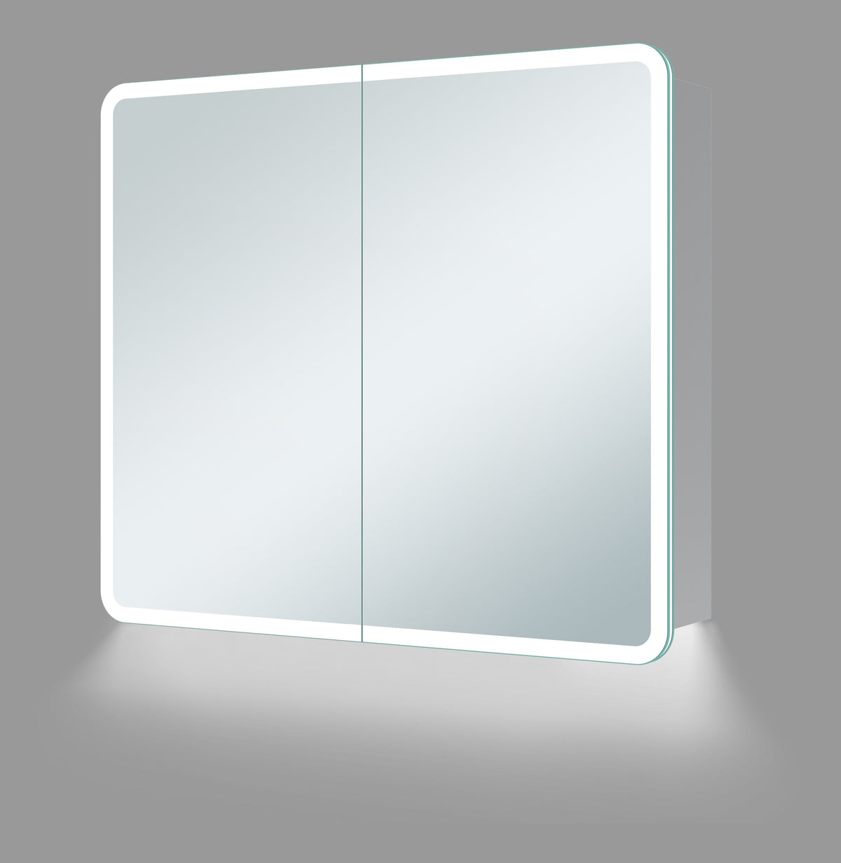 Akira 600mm 2 Door LED Mirrored Cabinet