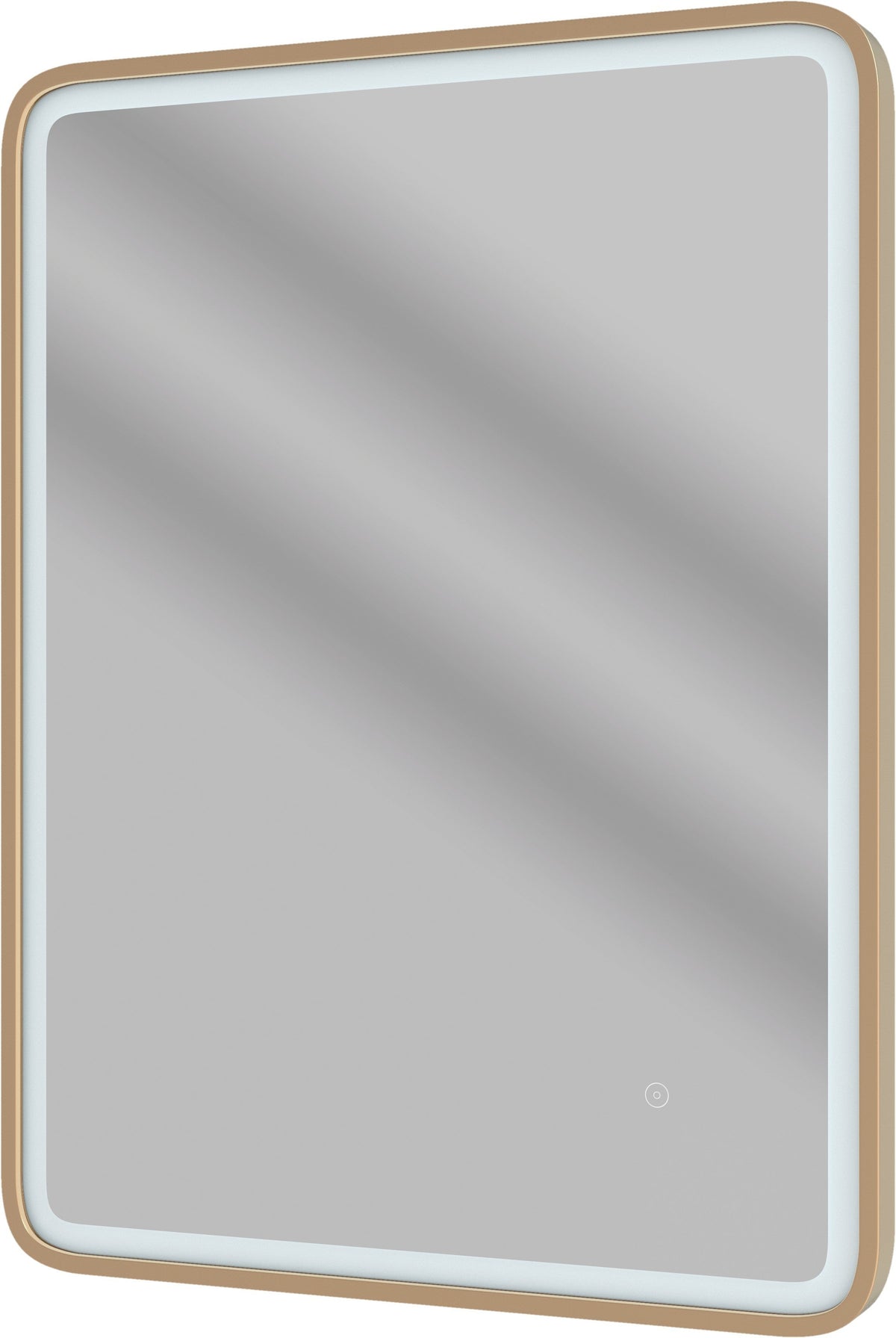 Kobuk 600mm Rectangle Front-Lit LED Mirror - Brushed Bronze