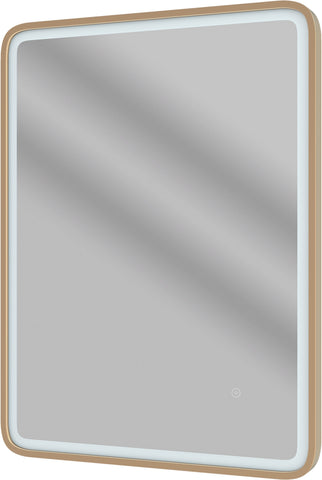 Kobuk 600mm Rectangle Front-Lit LED Mirror - Brushed Bronze