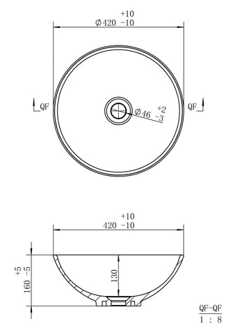 Susan 410mm Round Washbowl