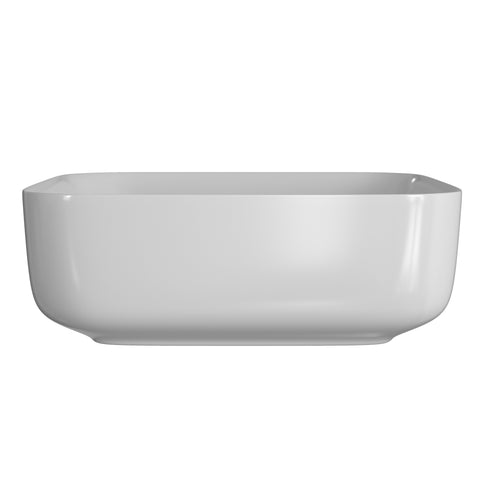 Luxe 400mm Ceramic Square Washbowl & Waste - Matt White