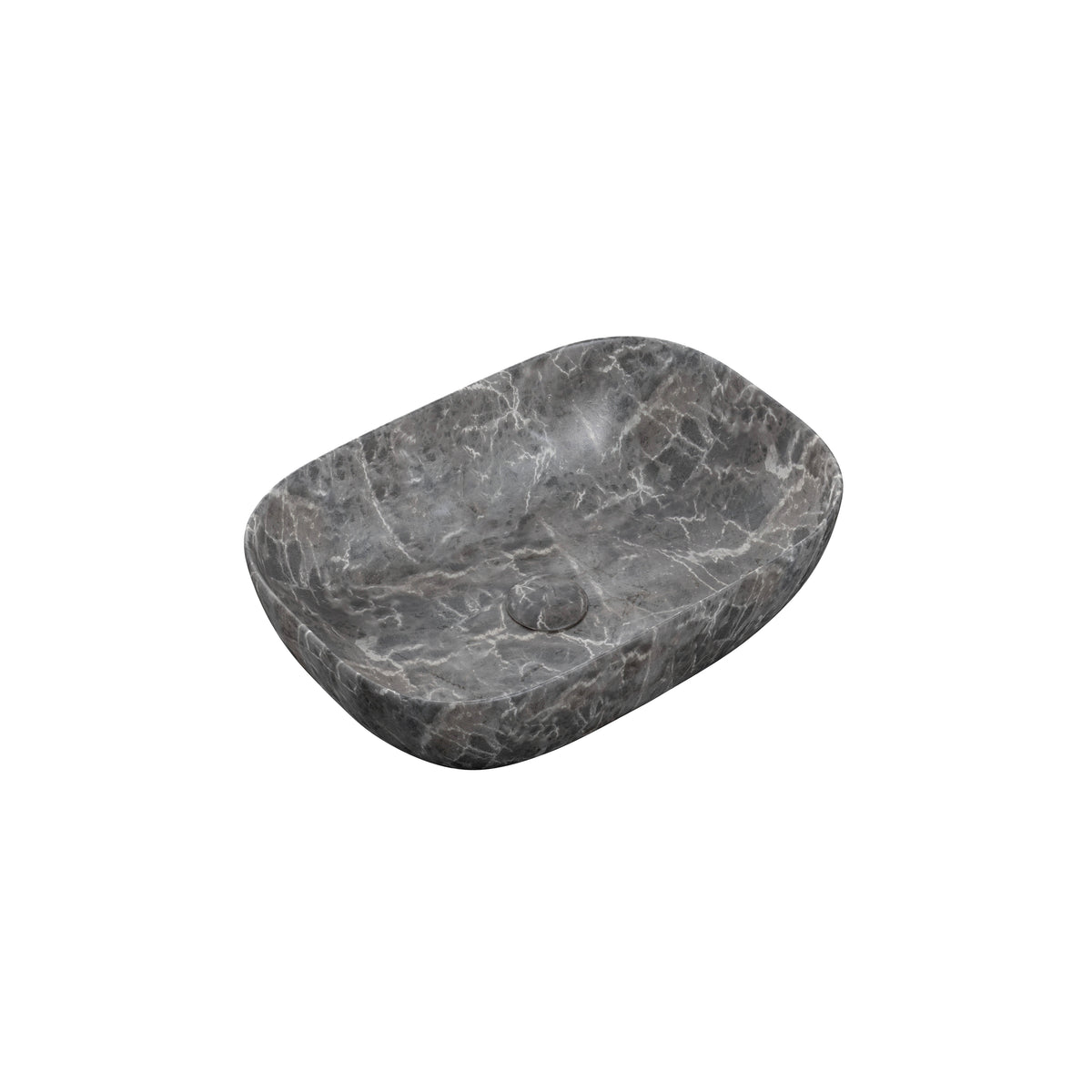 Otille 460x330mm Ceramic Washbowl - Grey Marble Effect