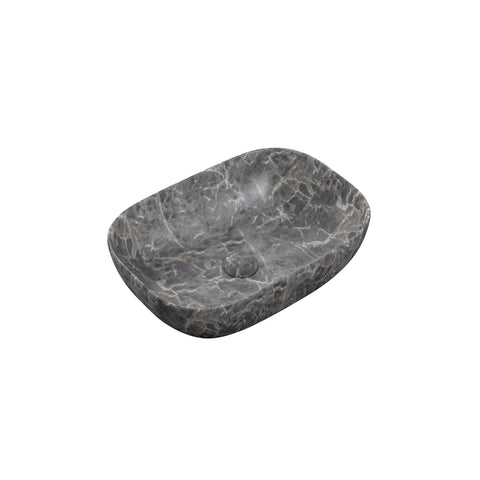Otille 460x330mm Ceramic Washbowl - Grey Marble Effect