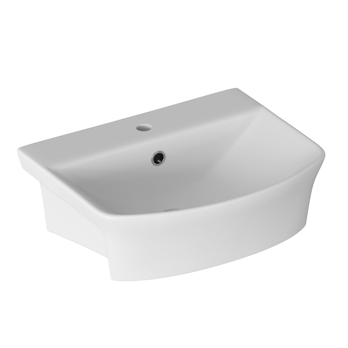 Sand 500x400mm 1TH Semi Recessed Basin
